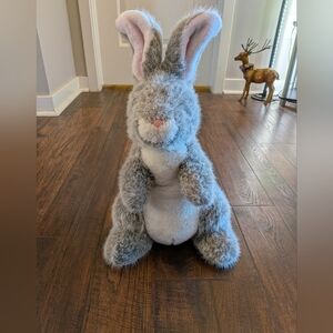 Vintage Easter Bunny Hand Puppet Full Body Plush Pretending Play Stuffed Animal